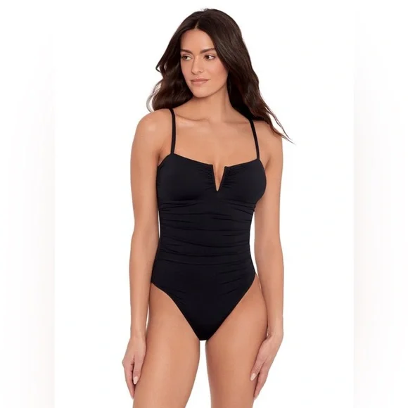 Ralph Lauren V-Wire One Piece Swimsuit - Picture 1 of 6